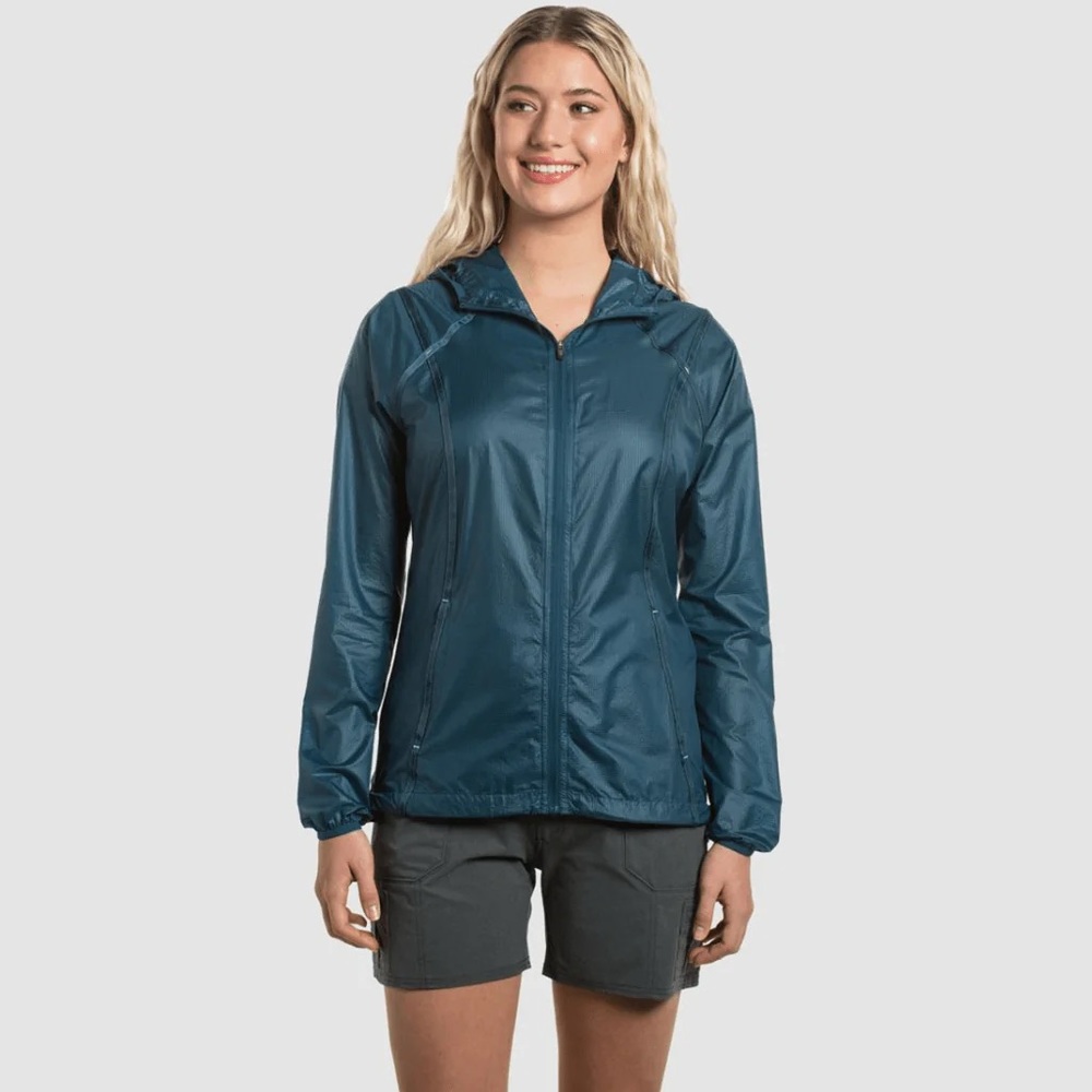 Kuhl - Parajax ultralight stuffable windbreaker UPF 50, periwinkle, size large